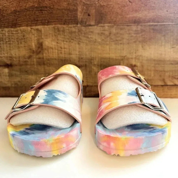 NIB Steve Madden Teddy-T Pastel Multi Sandals - Picture 5 of 9